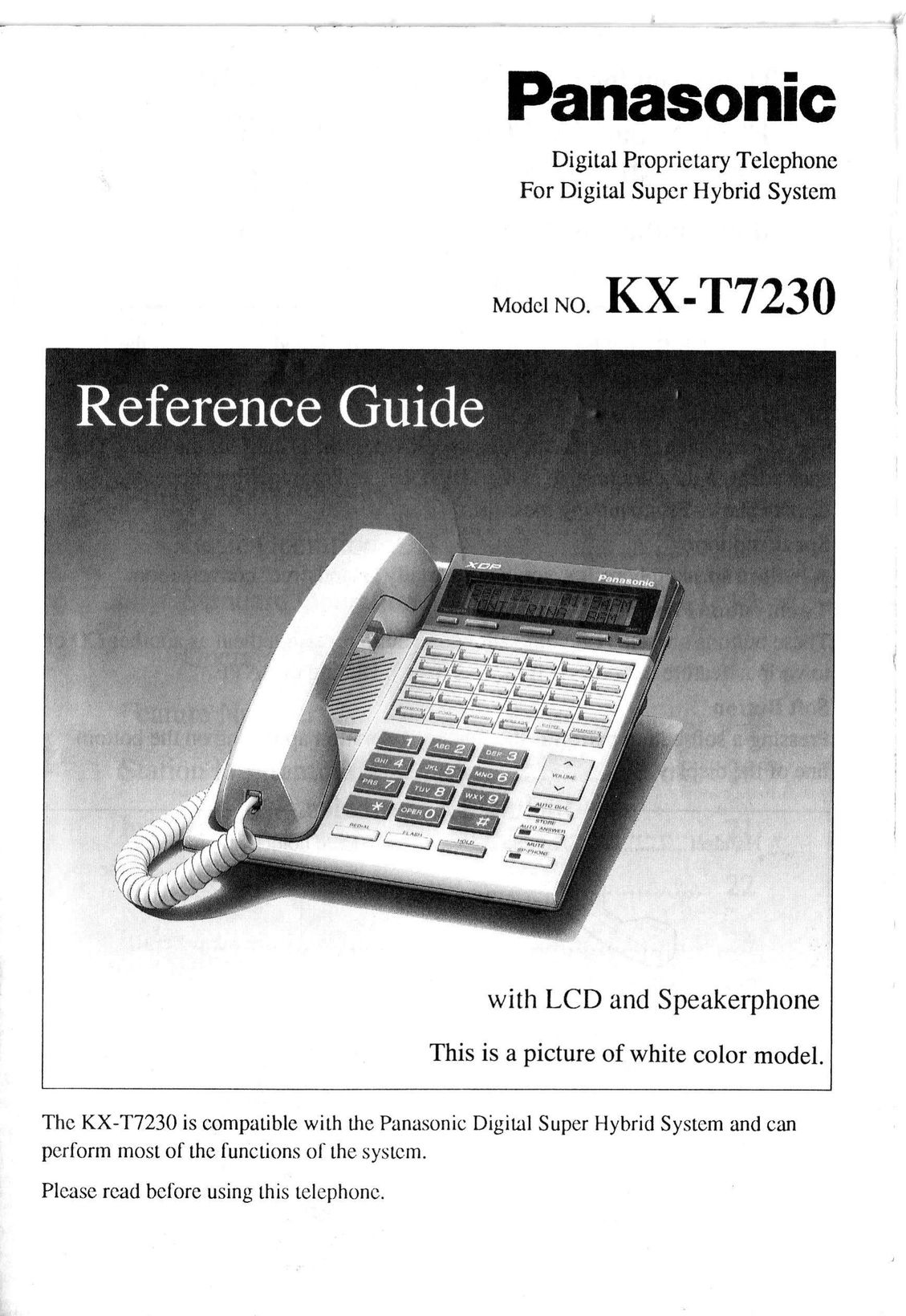 Panasonic KX -T7230 Conference Phone User Manual