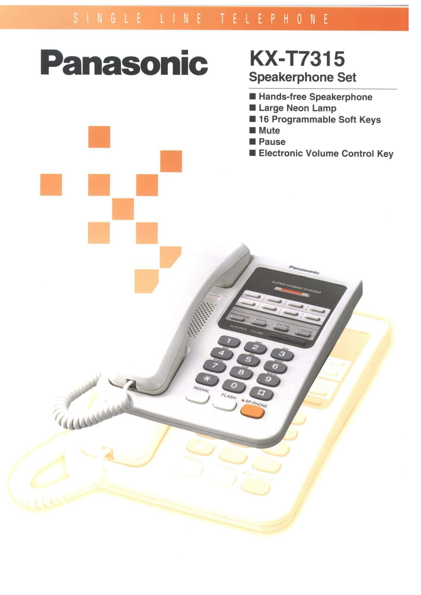 Panasonic KX-T7315 Conference Phone User Manual
