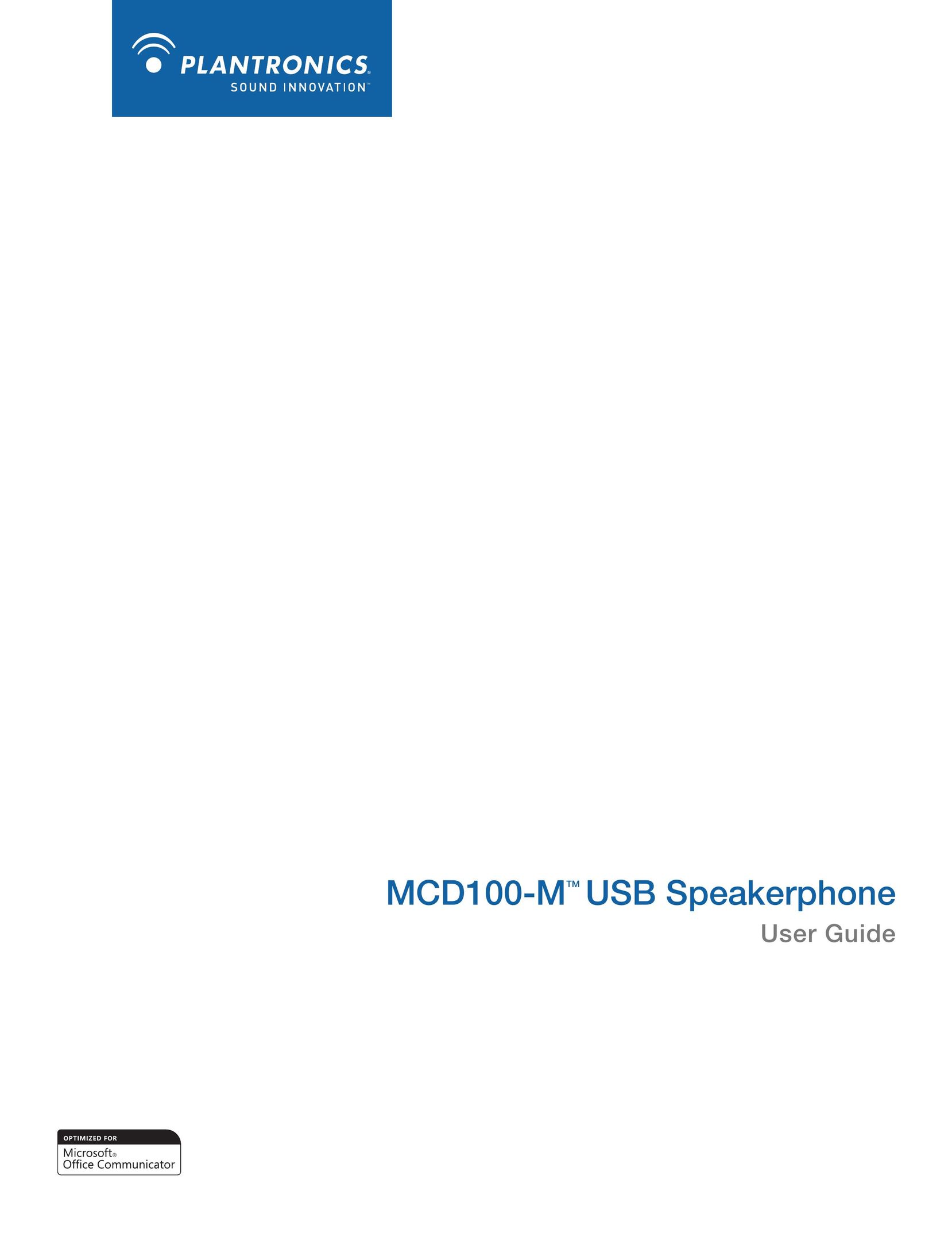 Plantronics MCD100-M Conference Phone User Manual