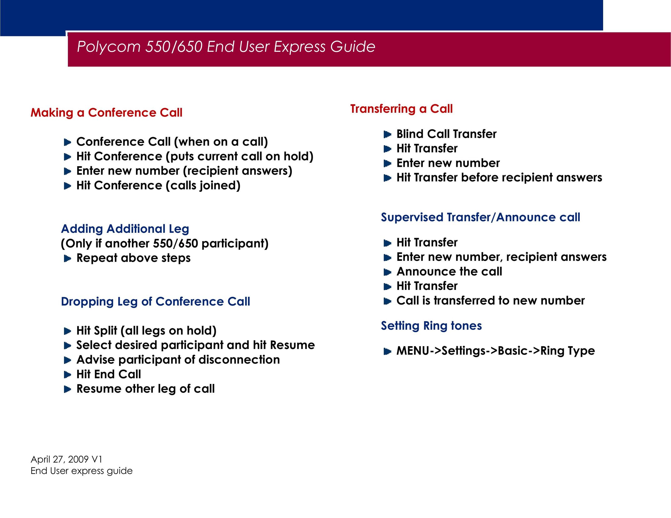 Polycom 650 Conference Phone User Manual
