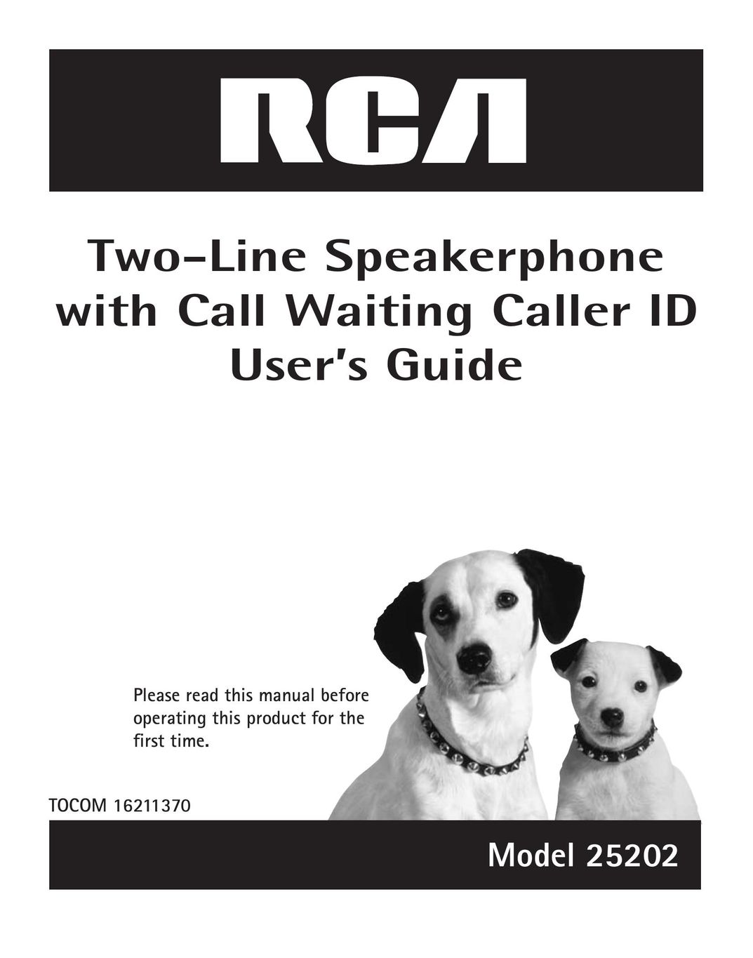 RCA 25202 Conference Phone User Manual