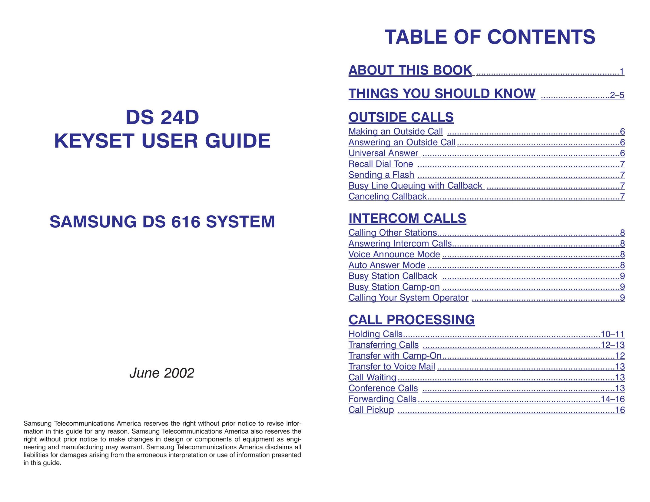 Samsung DS 24D Conference Phone User Manual