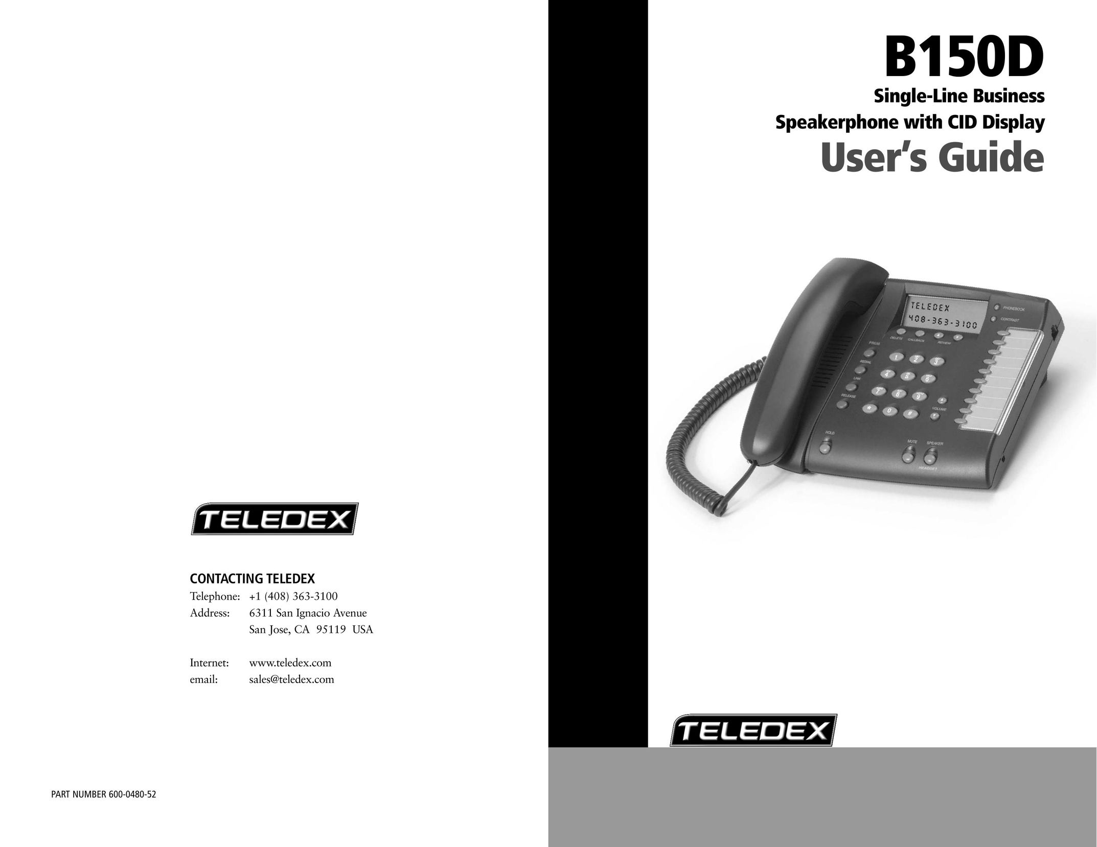 Teledex B150D Conference Phone User Manual