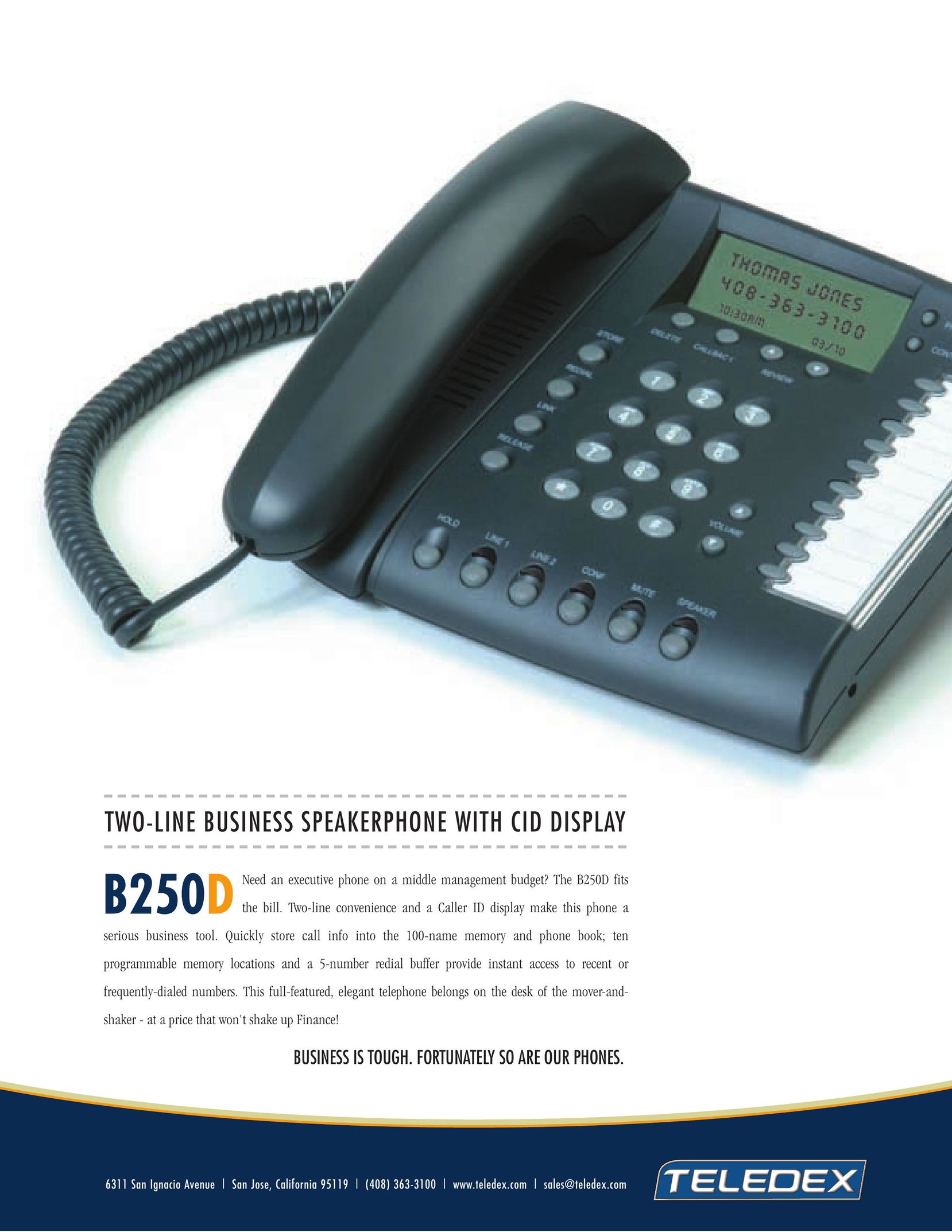 Teledex B250D Conference Phone User Manual