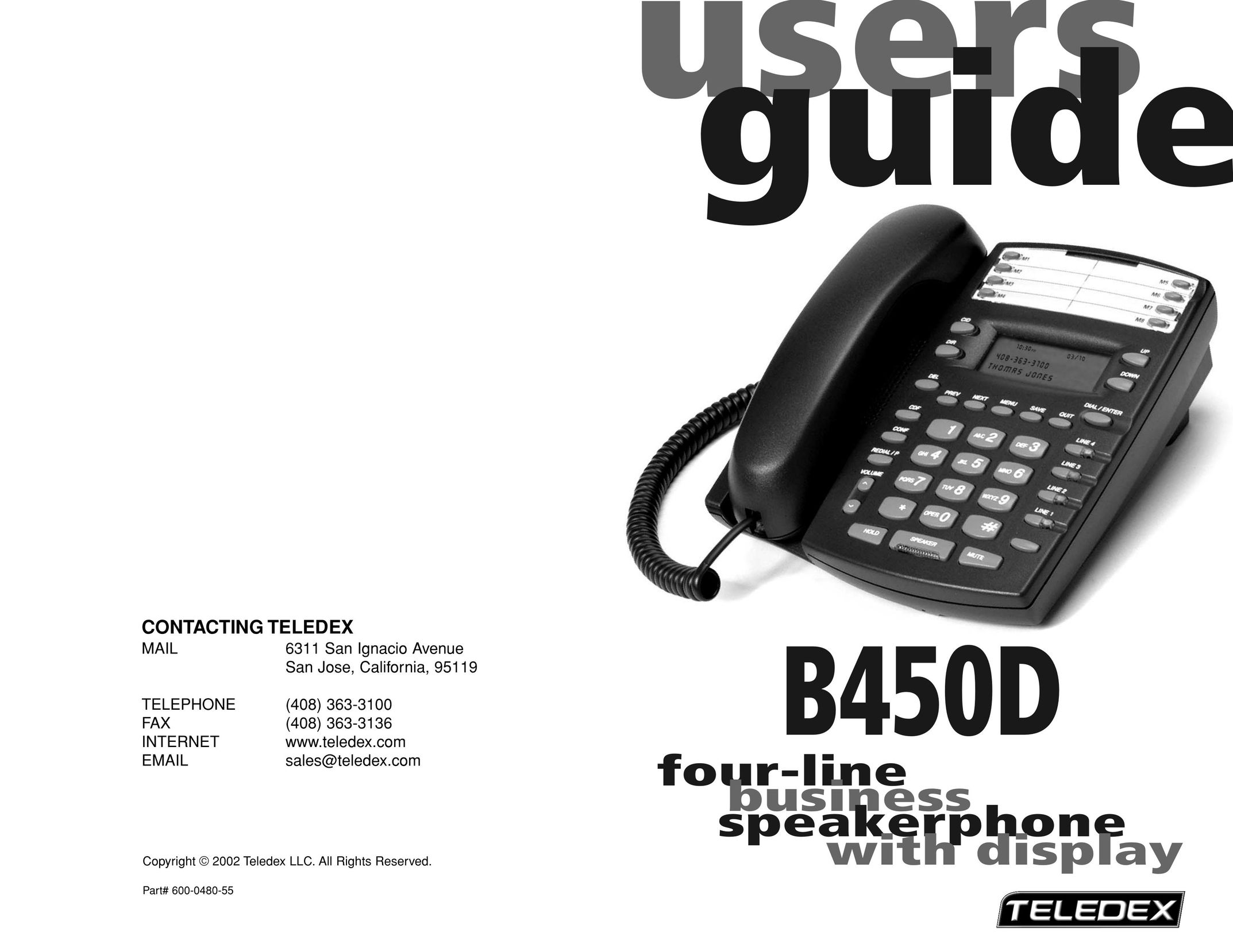 Teledex B4506 Conference Phone User Manual