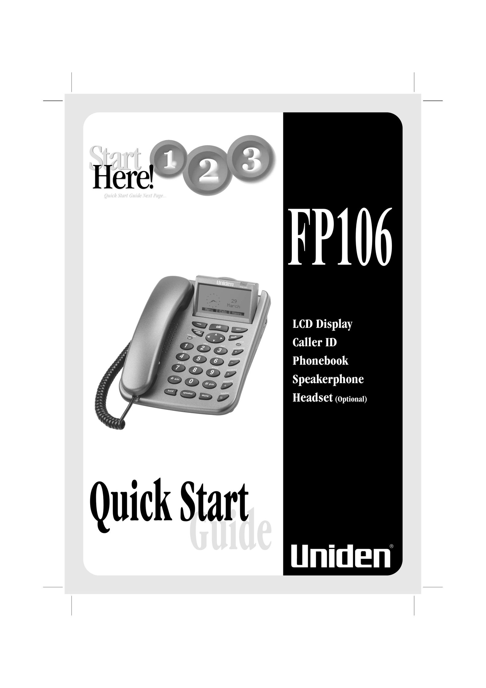 Uniden FP106 Conference Phone User Manual