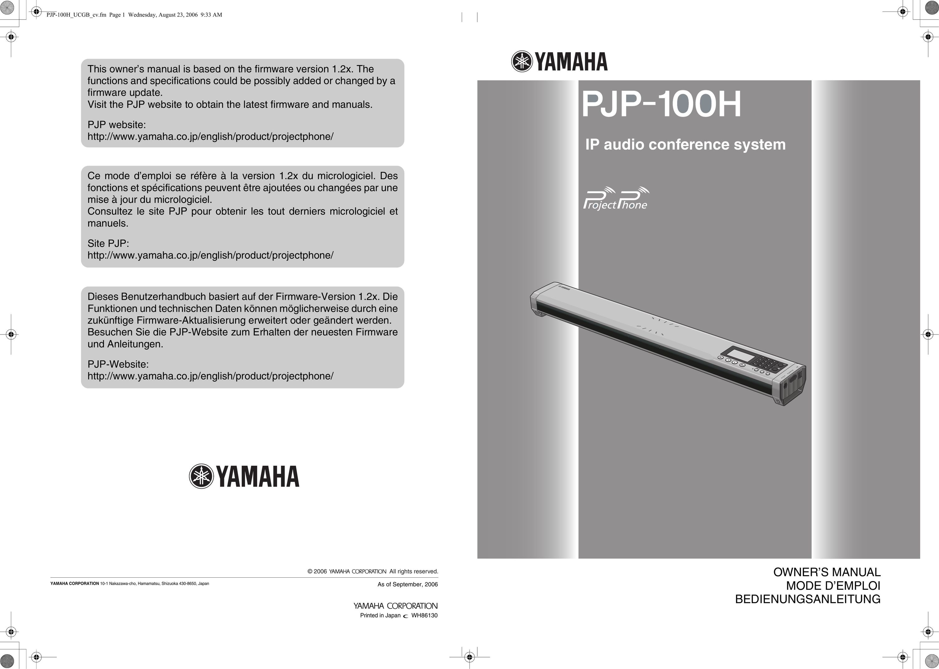 Yamaha PJP-100H Conference Phone User Manual