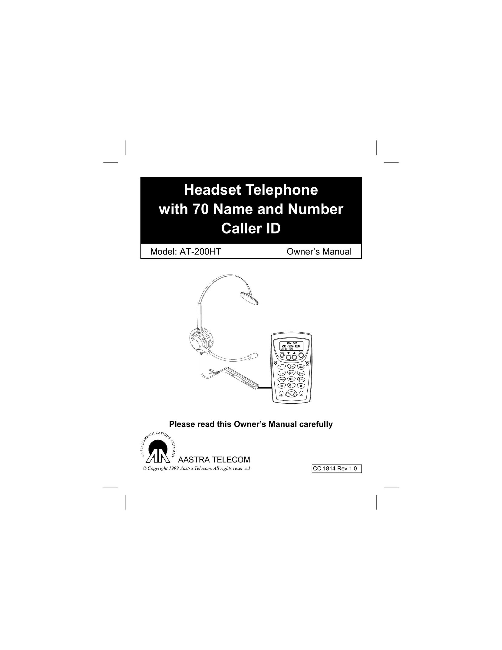 Aastra Telecom AT-200HT Corded Headset User Manual