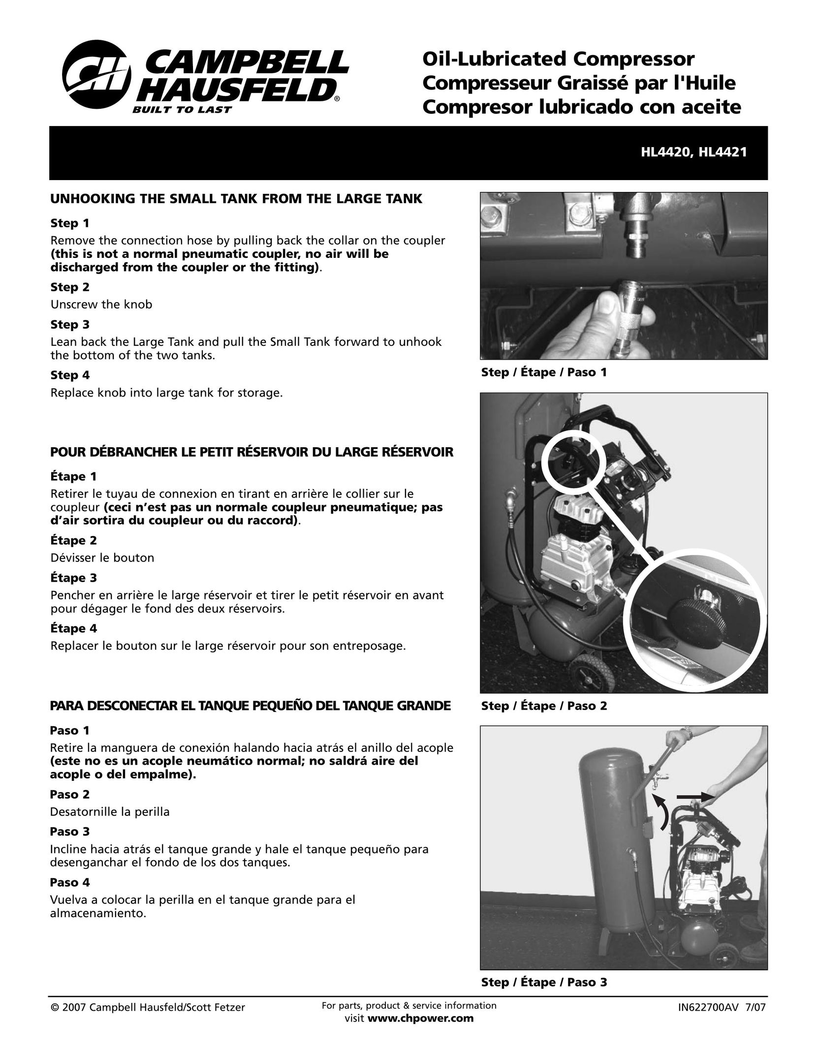 Campbell Hausfeld HL4421 Corded Headset User Manual