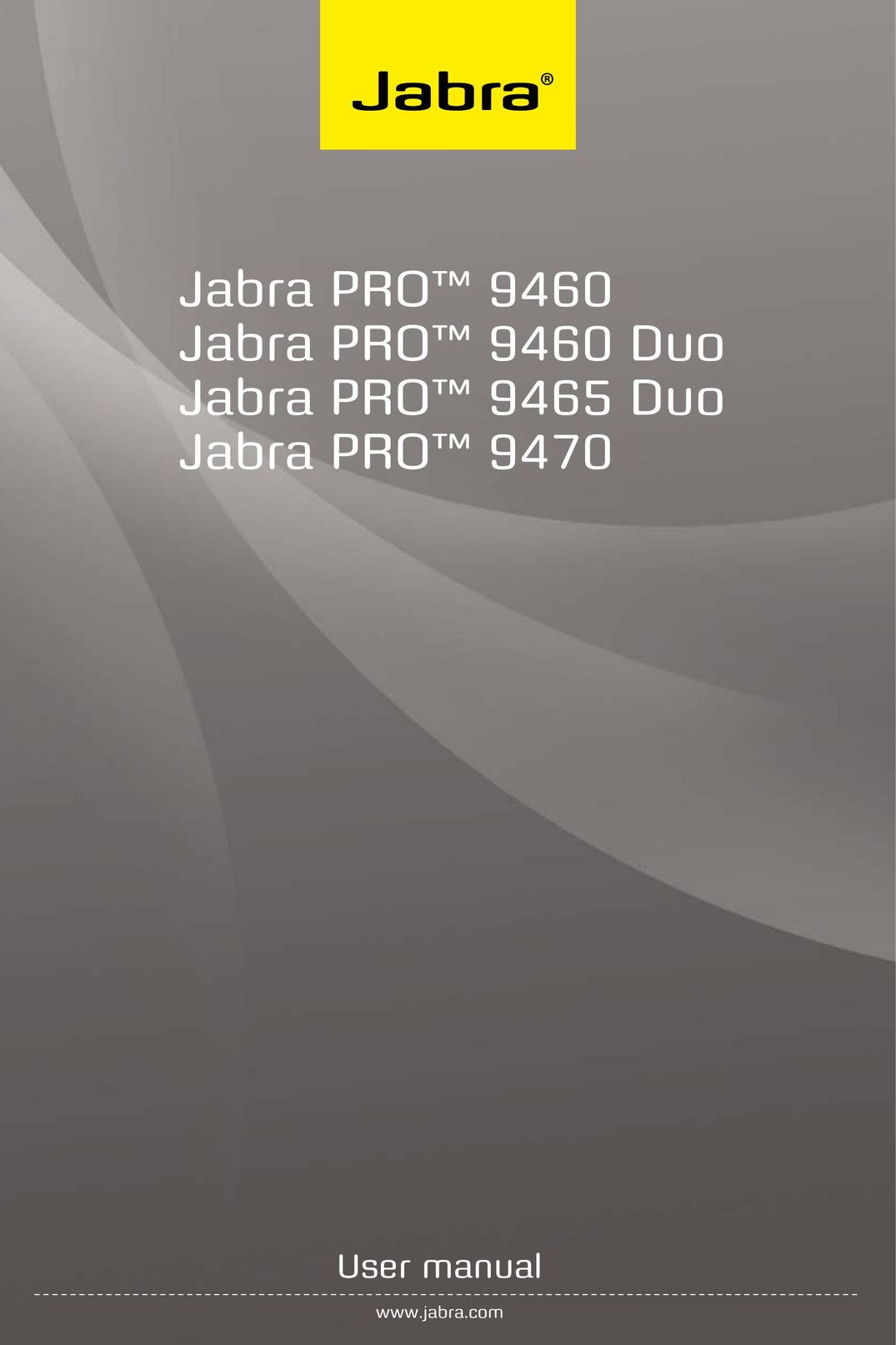 Jabra 9460 Corded Headset User Manual
