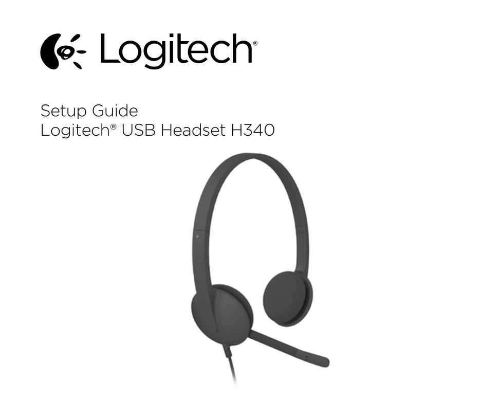 Logitech H340 Corded Headset User Manual