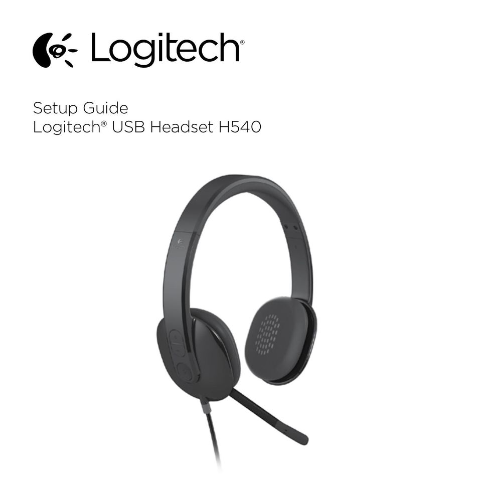 Logitech H540 Corded Headset User Manual
