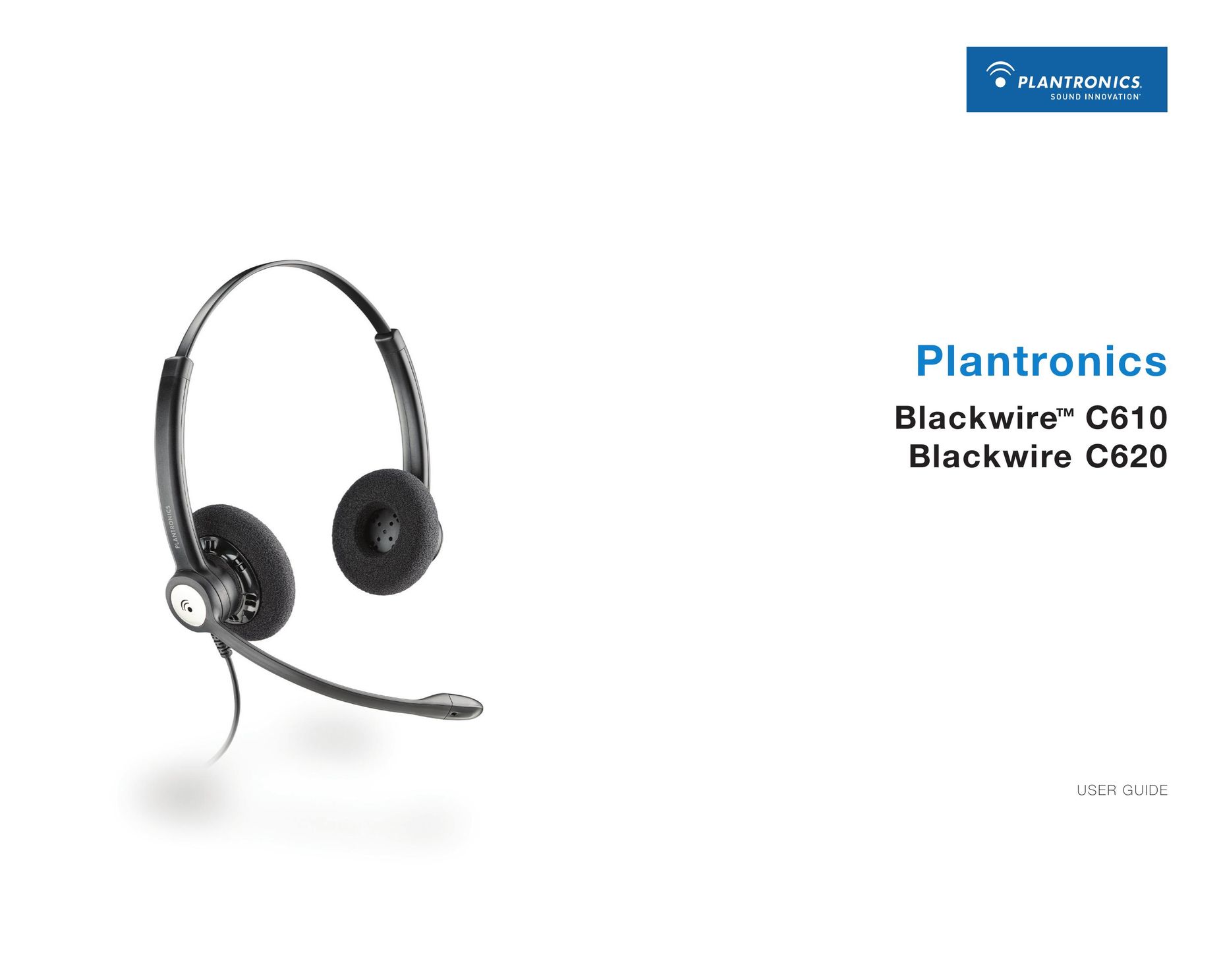 Plantronics Blackwire C610 Corded Headset User Manual