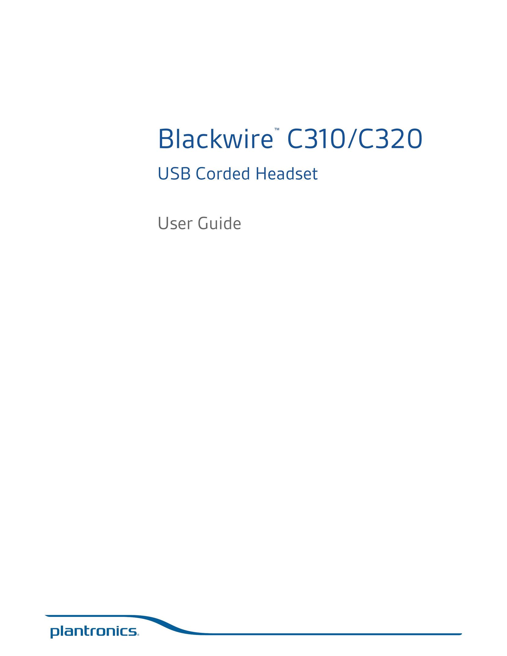 Plantronics C310 Corded Headset User Manual
