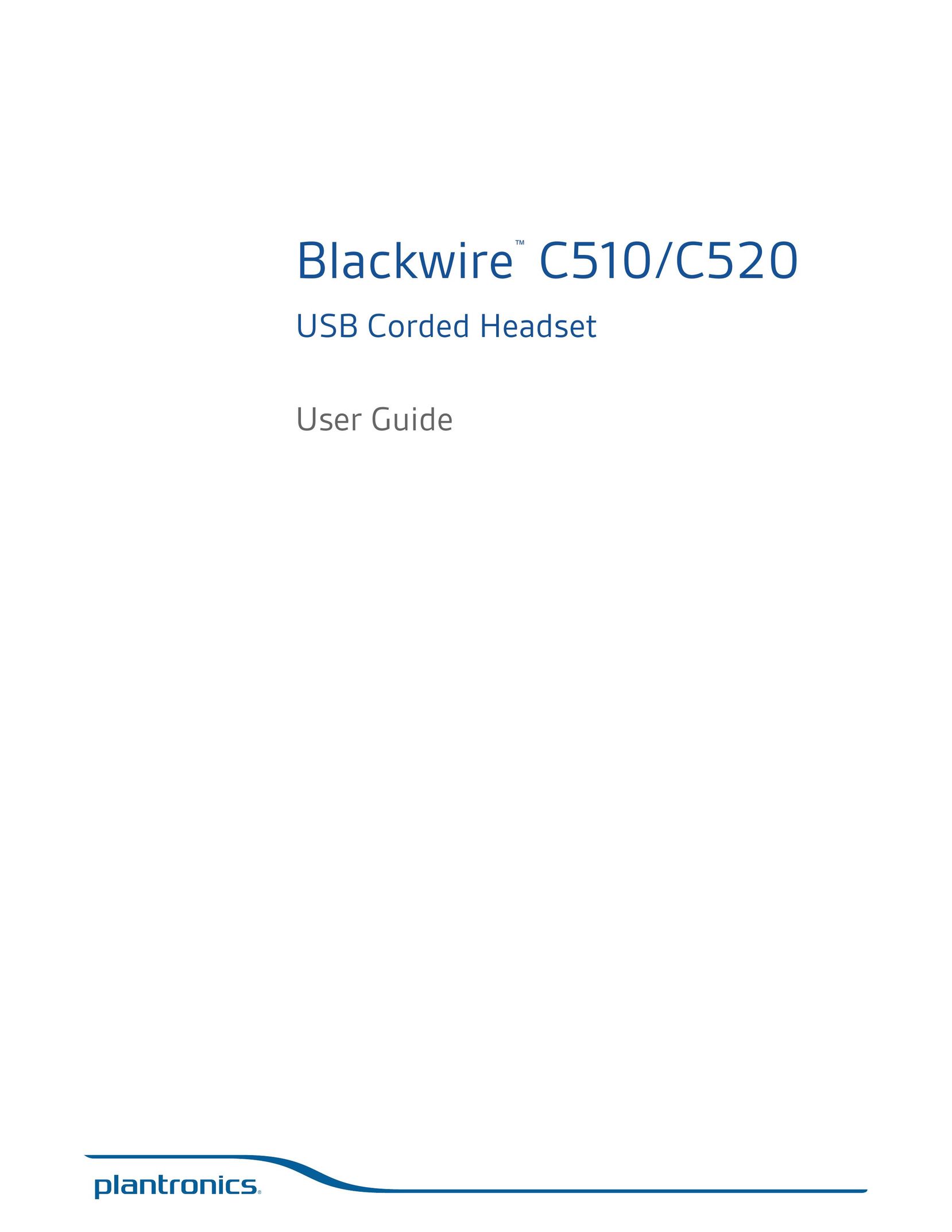 Plantronics C510 Corded Headset User Manual