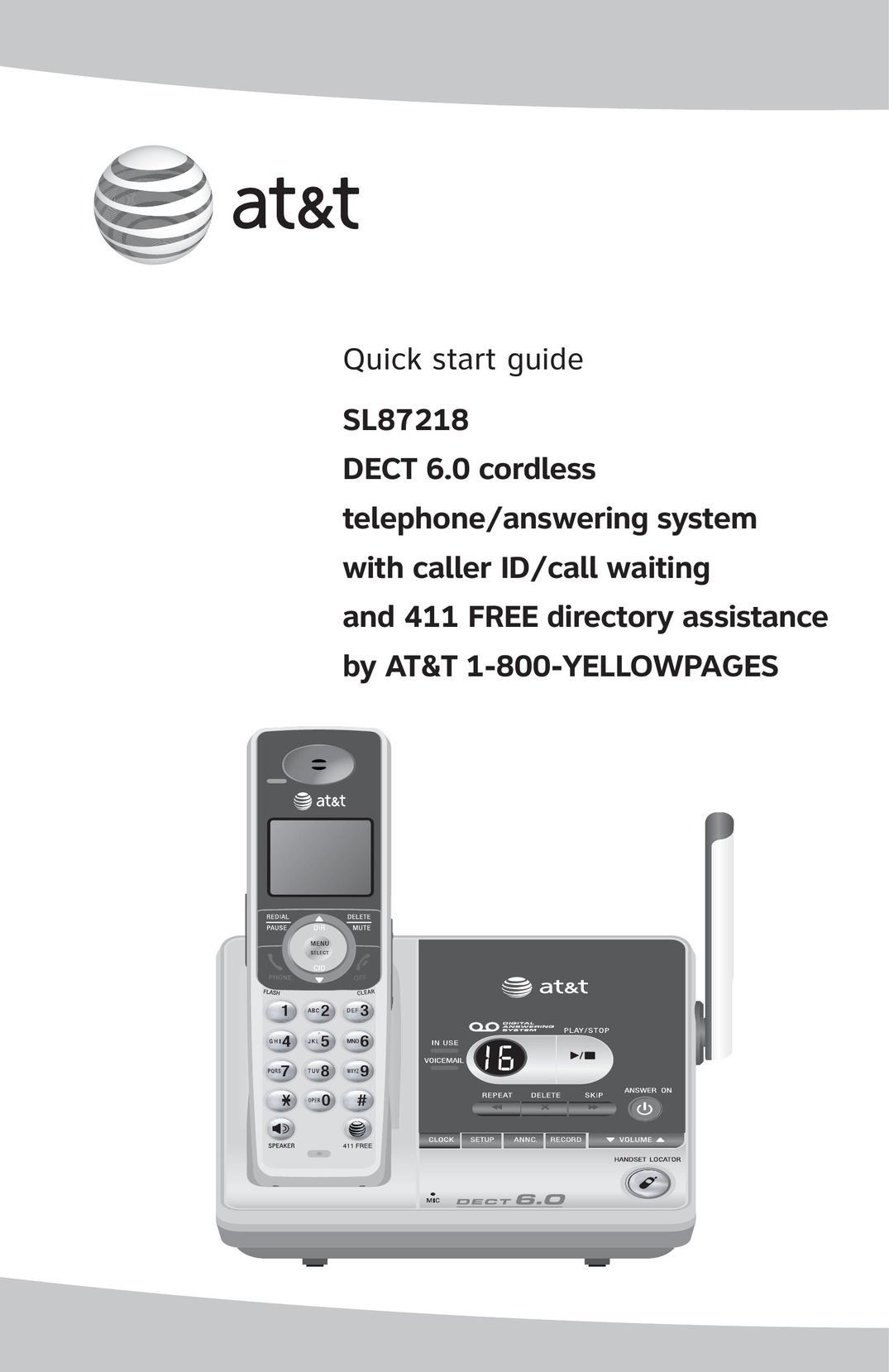 A & T International SL87218 Cordless Telephone User Manual