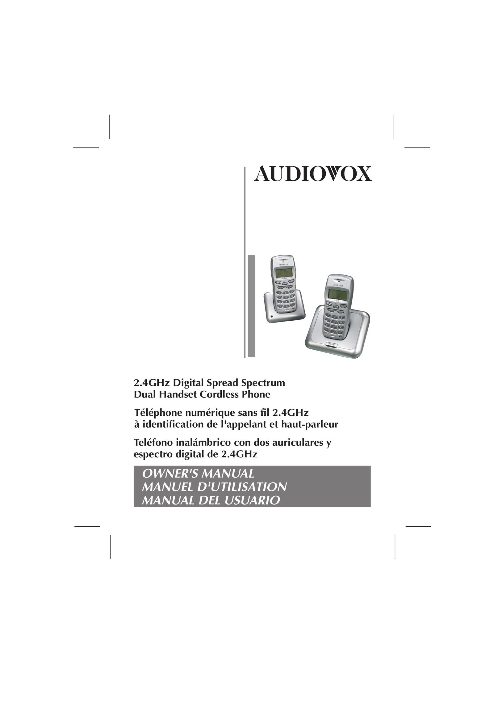 Audiovox TL9038 Cordless Telephone User Manual