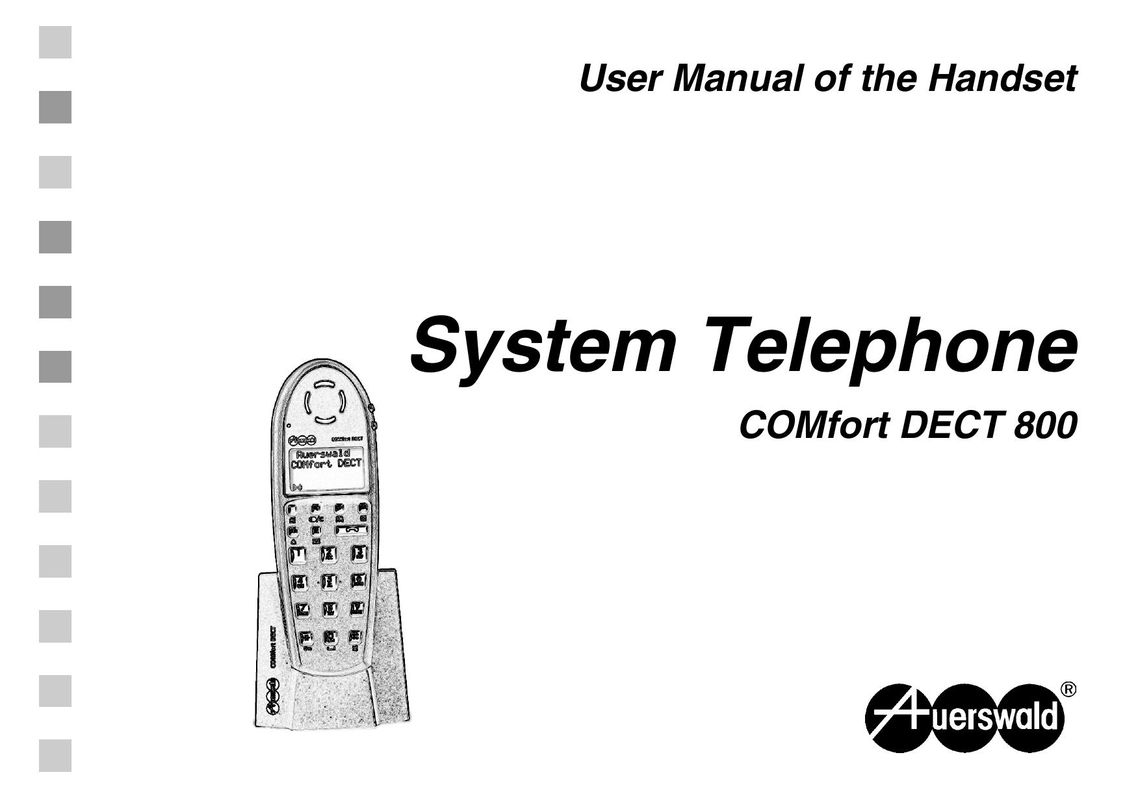 Auerswald 800 Cordless Telephone User Manual