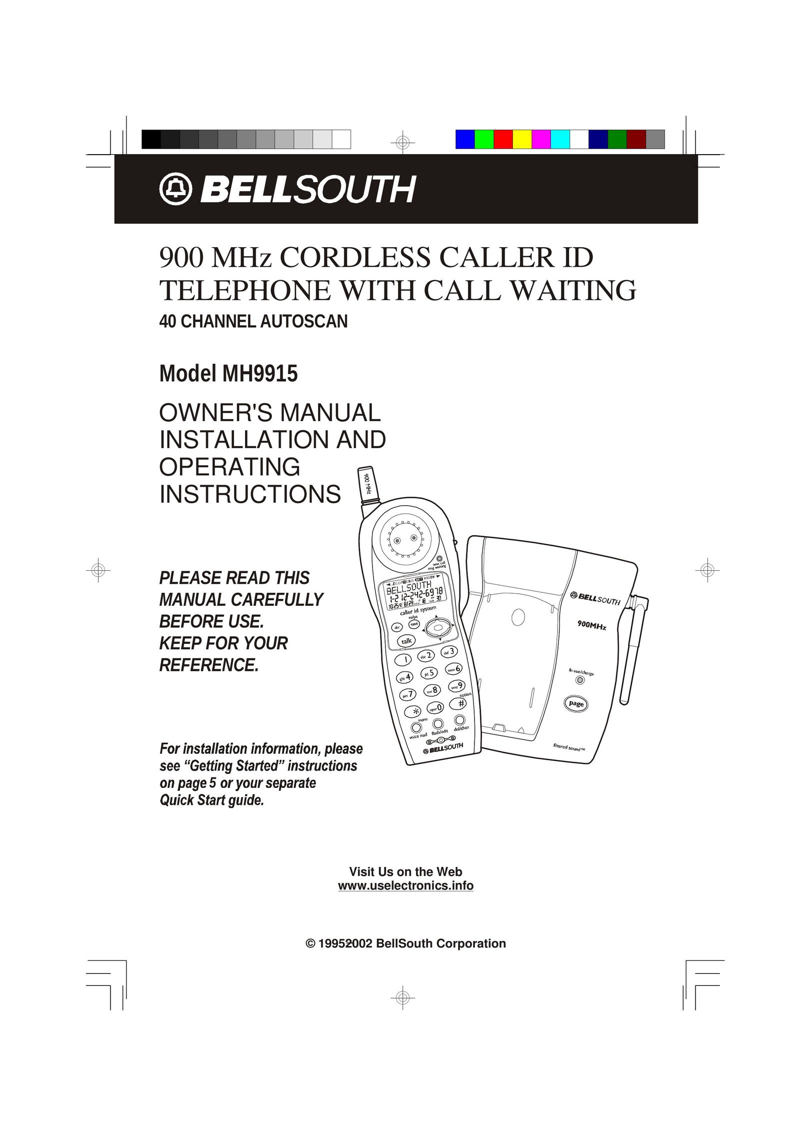 BellSouth MH9915 Cordless Telephone User Manual