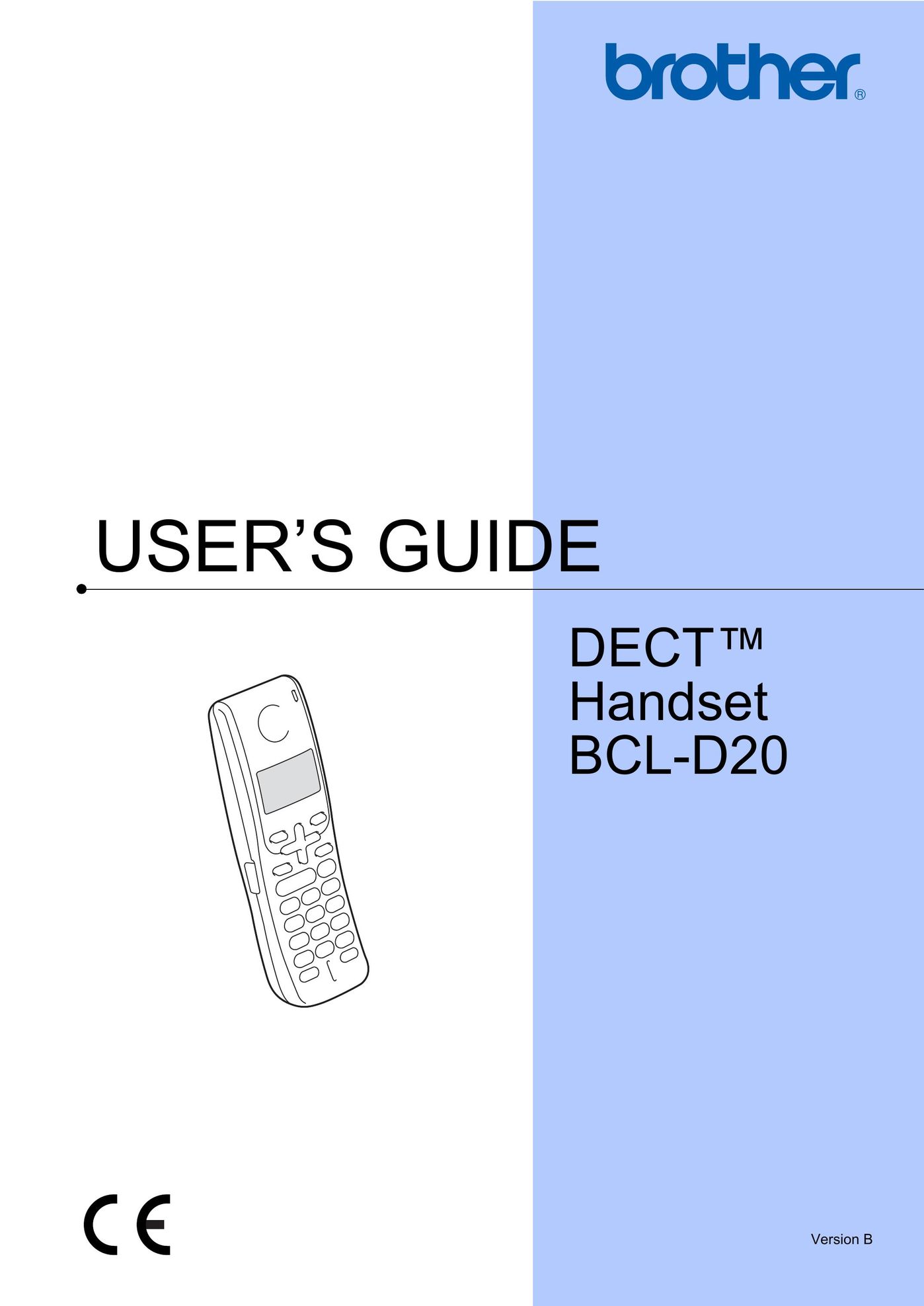 Brother BCL-D20 Cordless Telephone User Manual