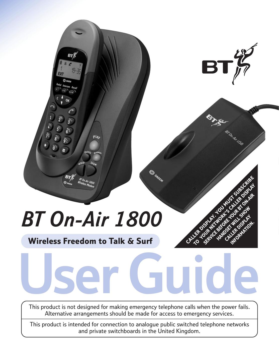 BT 1800 Cordless Telephone User Manual