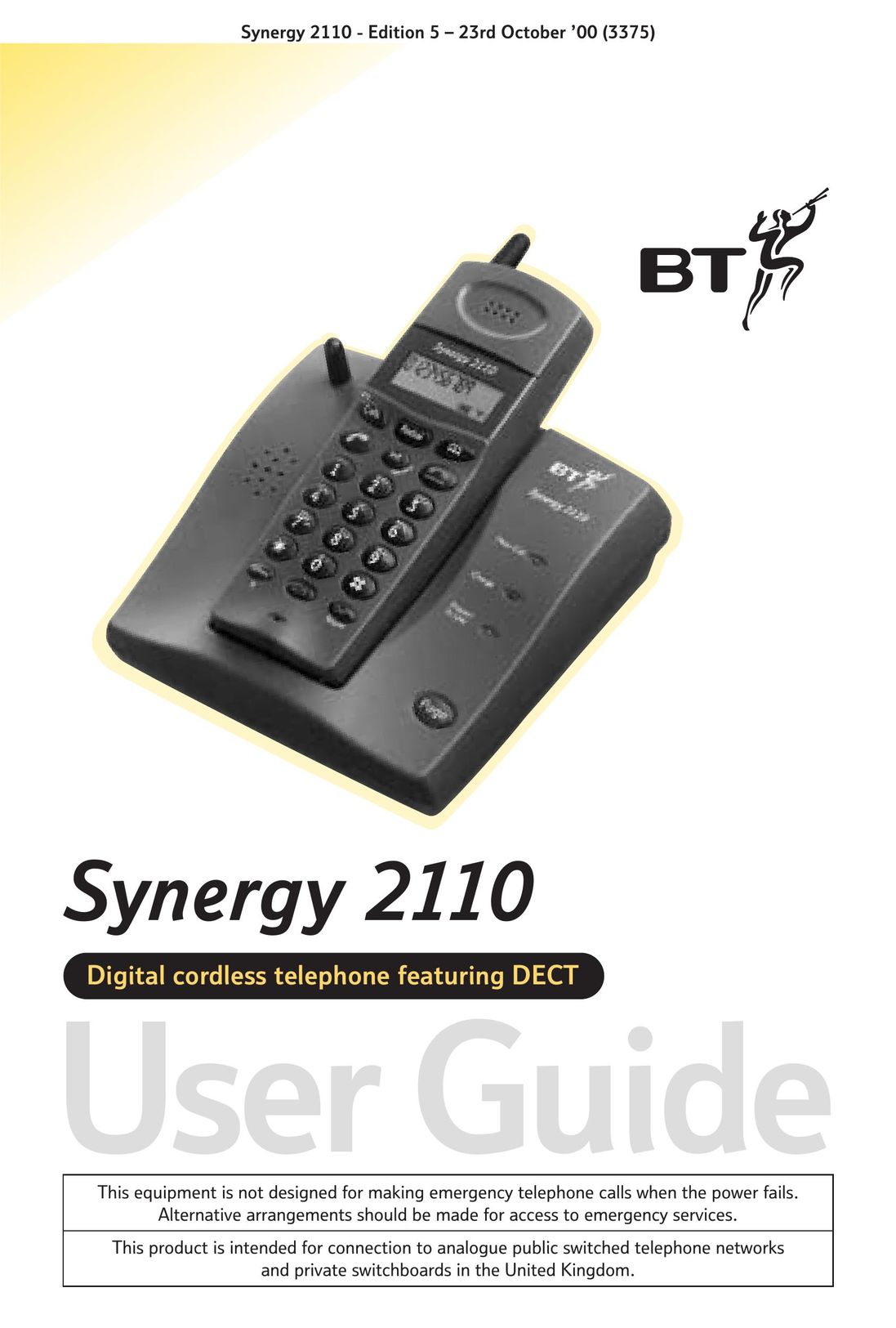 BT 2110 Cordless Telephone User Manual