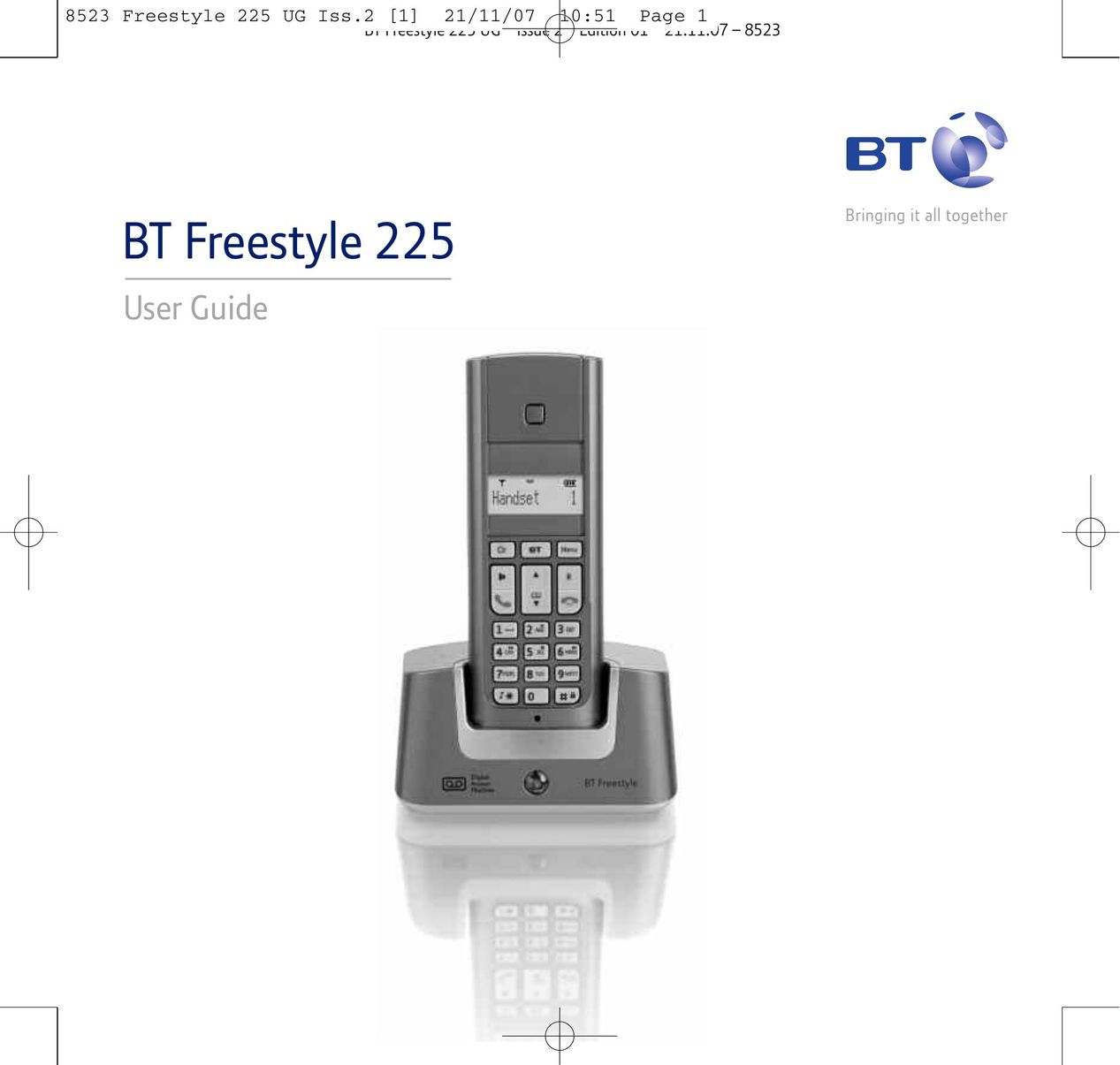 BT 255 Cordless Telephone User Manual