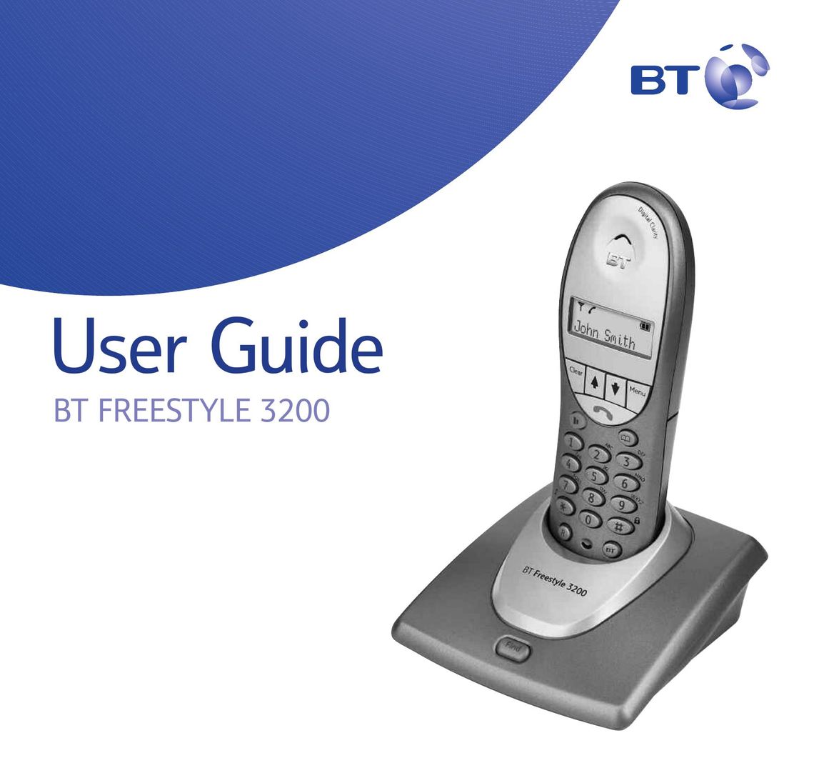BT 3200 Cordless Telephone User Manual