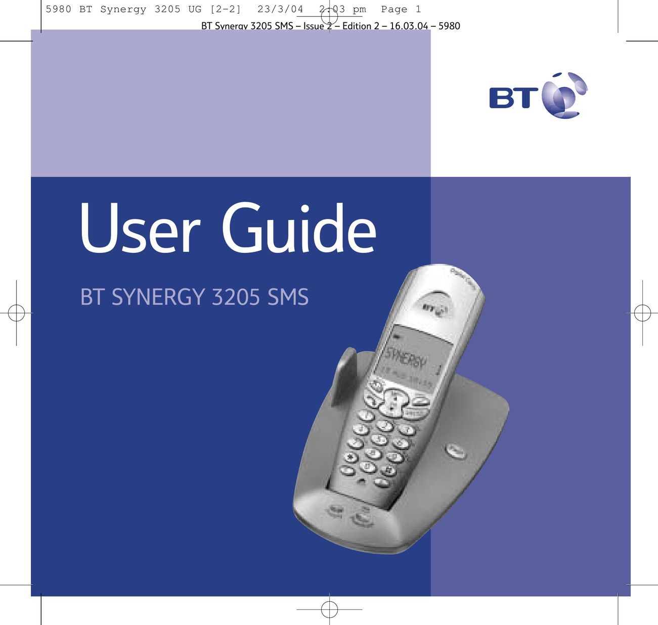 BT 3205 Cordless Telephone User Manual