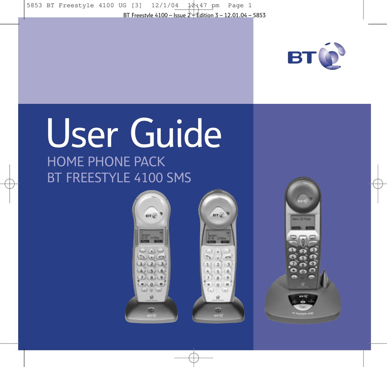 BT 4100 SMS Cordless Telephone User Manual