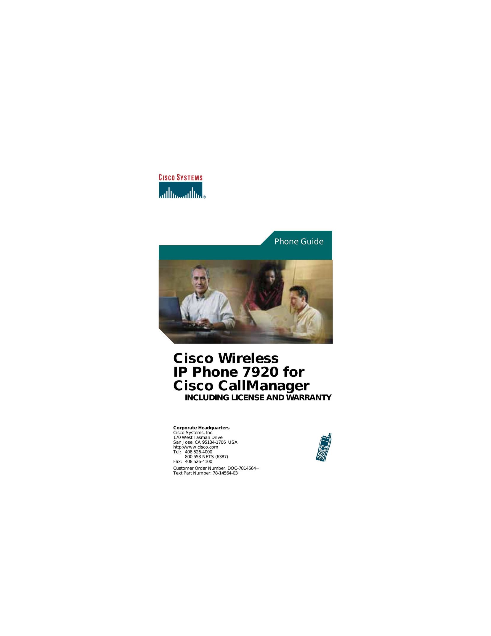 Cisco Systems 7920 Cordless Telephone User Manual