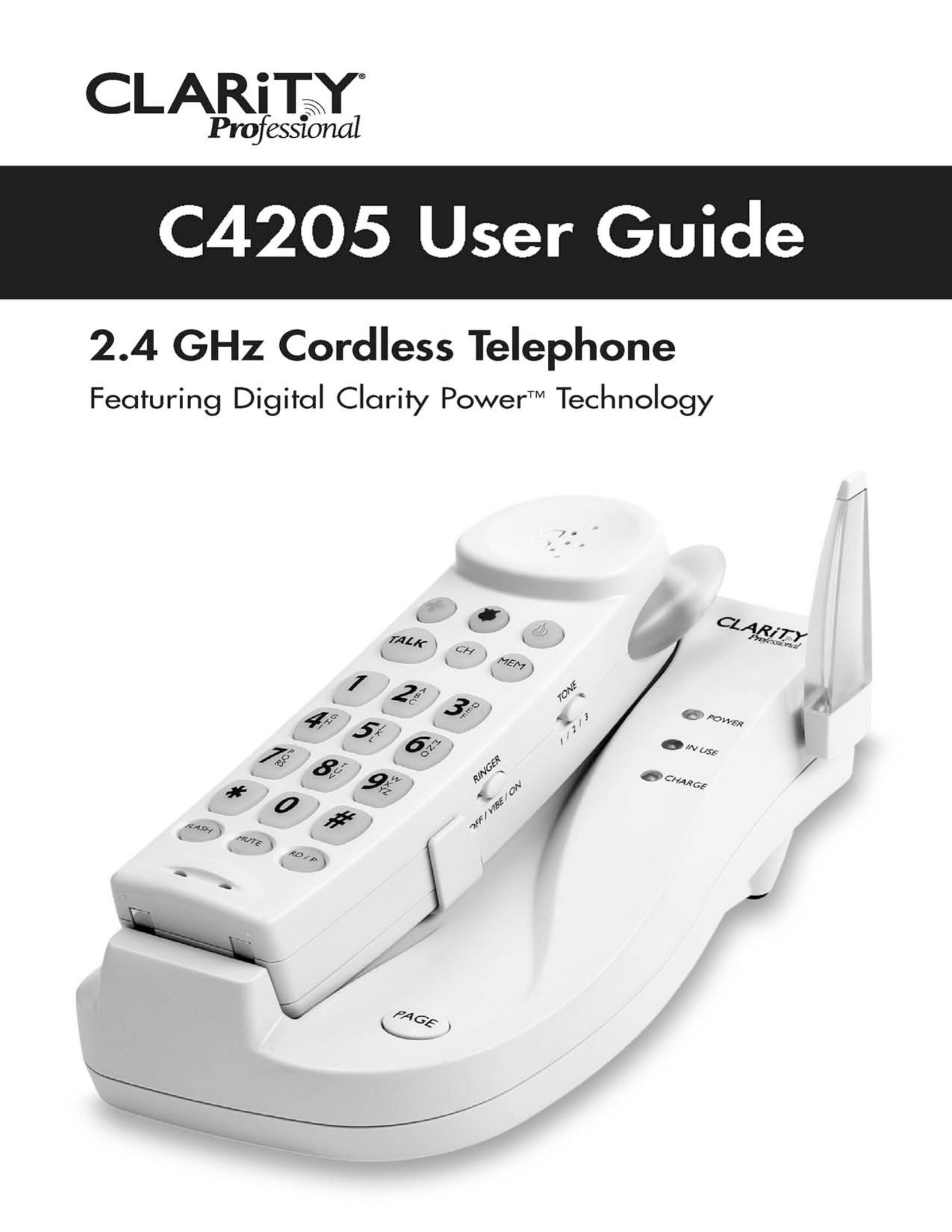 Clarity C4205 Cordless Telephone User Manual