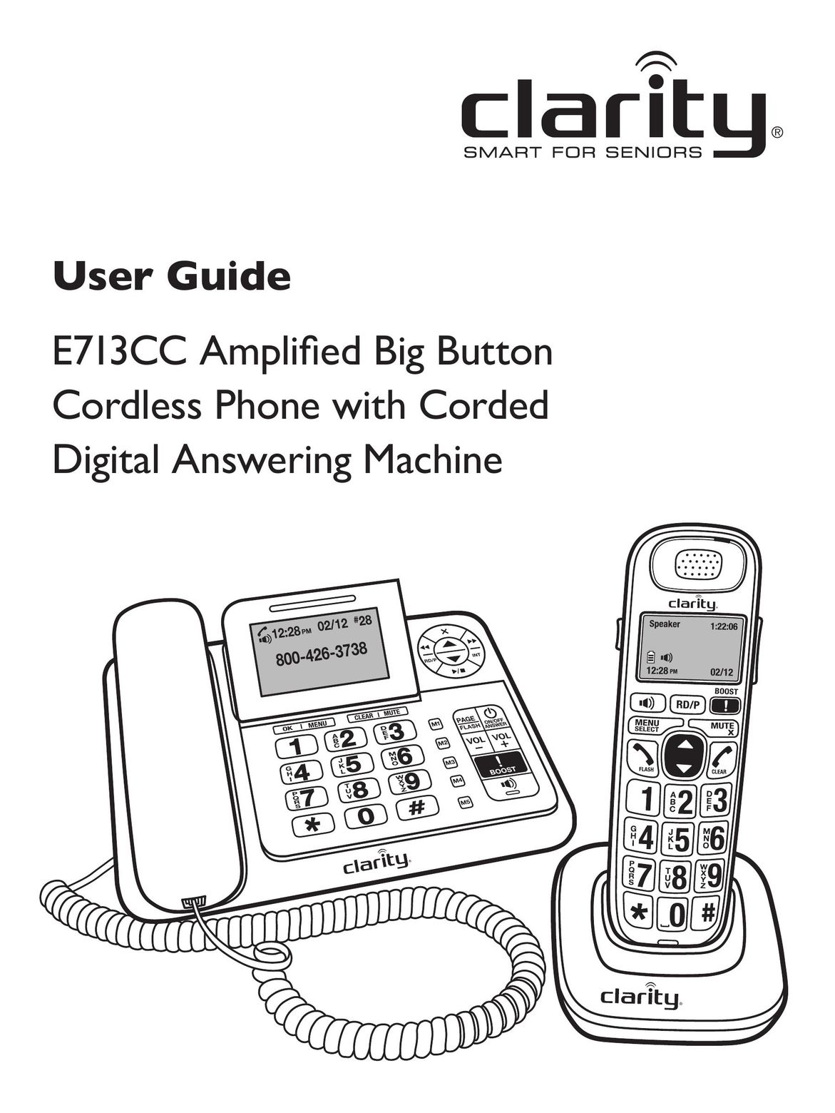 Clarity E713CC Cordless Telephone User Manual