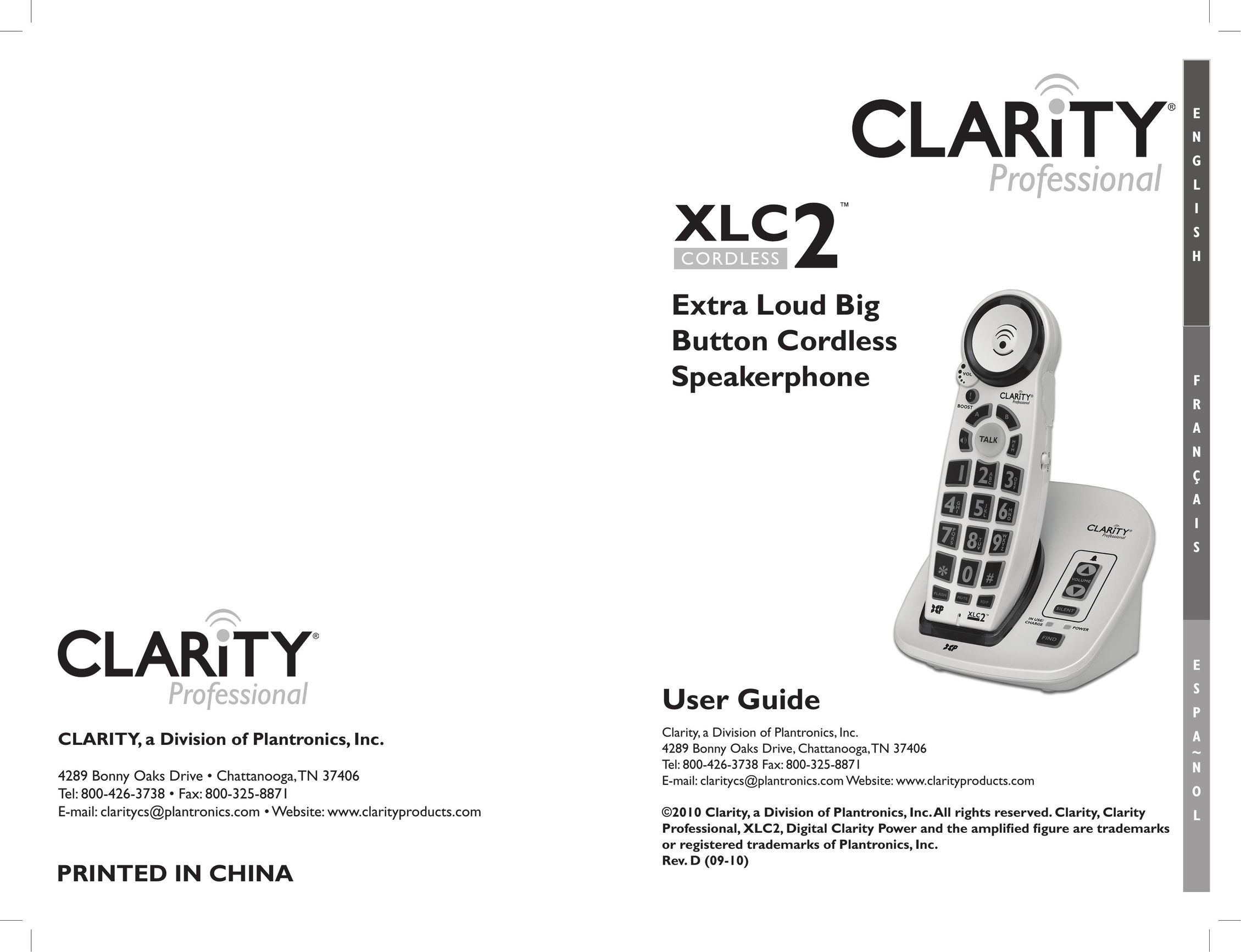 Clarity XLC2 Cordless Telephone User Manual