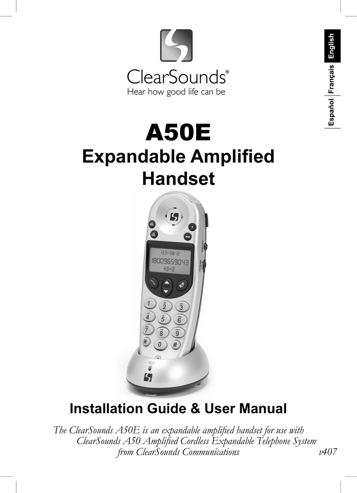 ClearSounds A50E Cordless Telephone User Manual