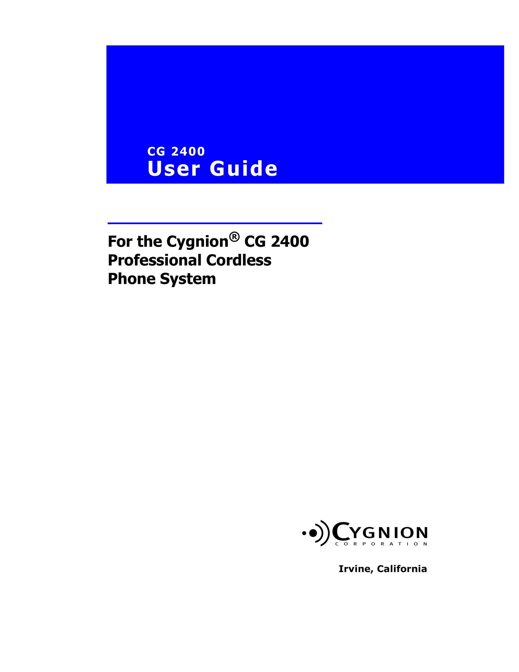 Cygnion CG 2400 Cordless Telephone User Manual