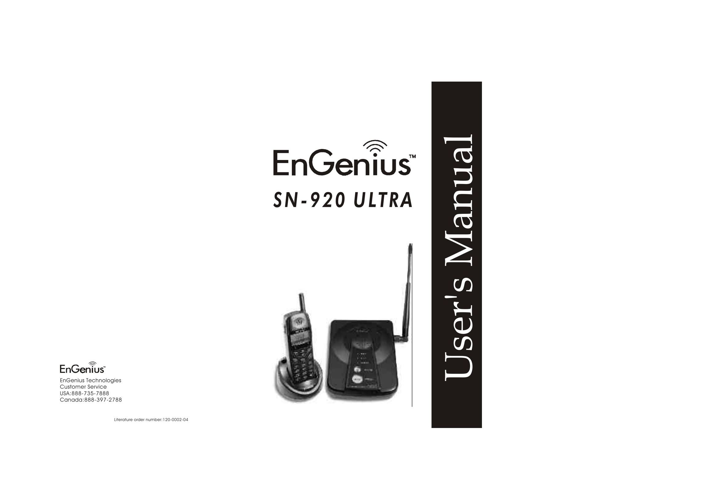 EnGenius Technologies SN-920 ULTRA Cordless Telephone User Manual