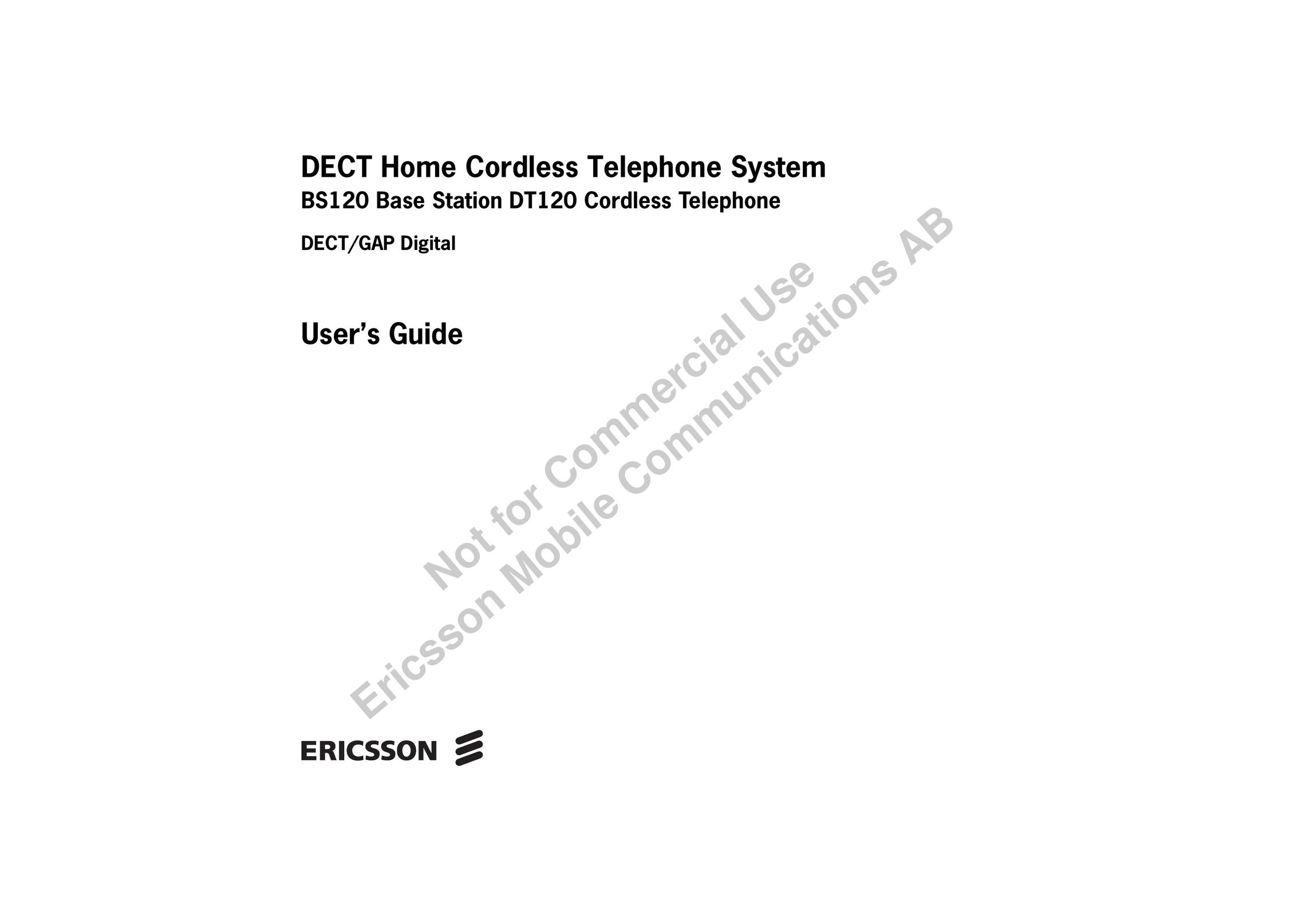 Ericsson BS120 Cordless Telephone User Manual