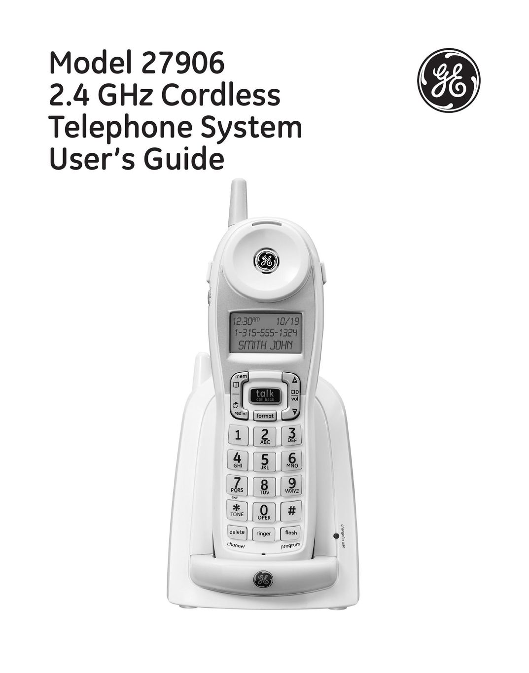GE 00016 Cordless Telephone User Manual
