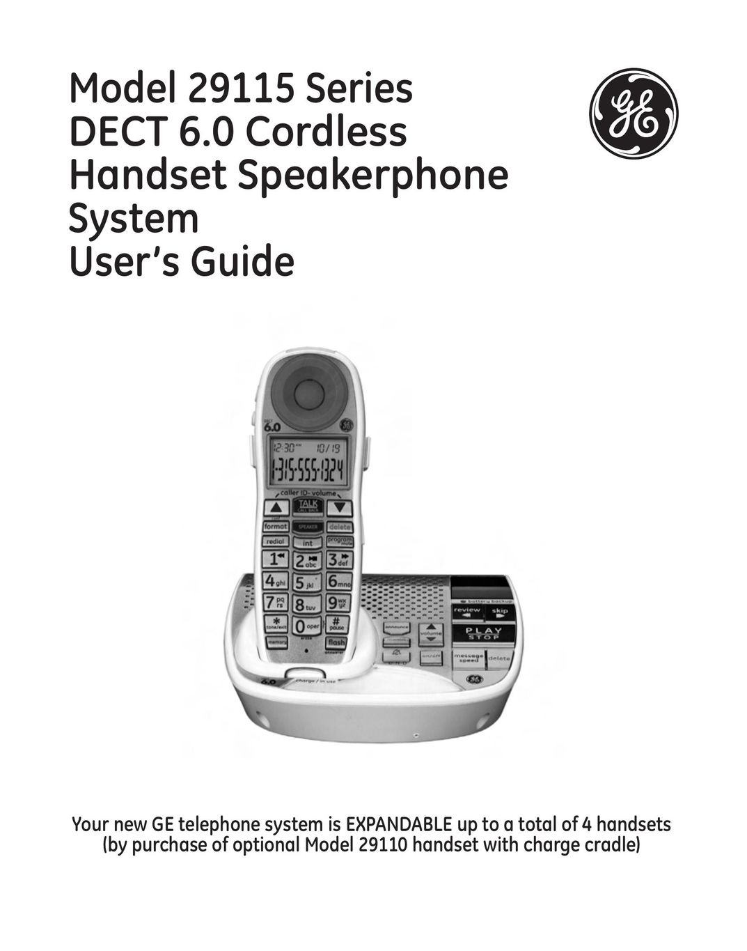 GE 00018 Cordless Telephone User Manual