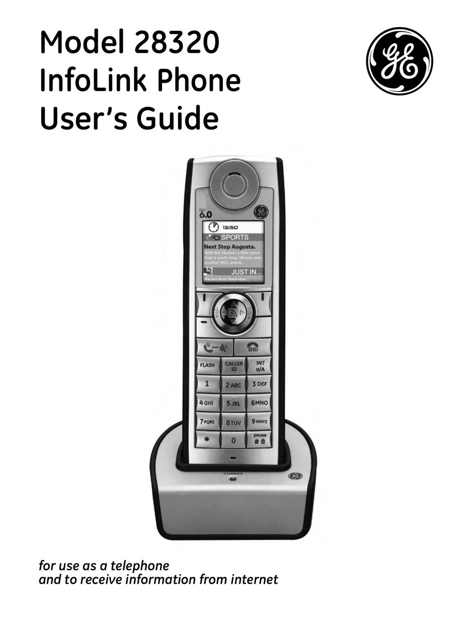 GE 00018937 Cordless Telephone User Manual