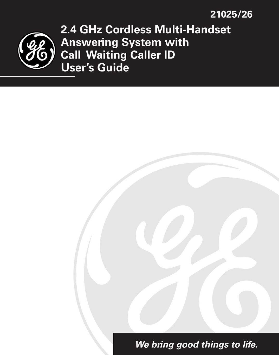 GE 16223870 Cordless Telephone User Manual