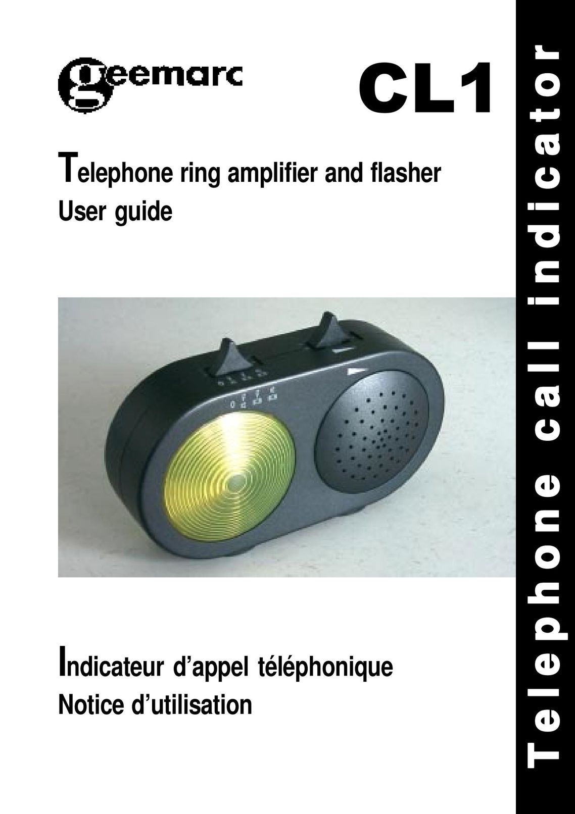 Geemarc CL1 Cordless Telephone User Manual