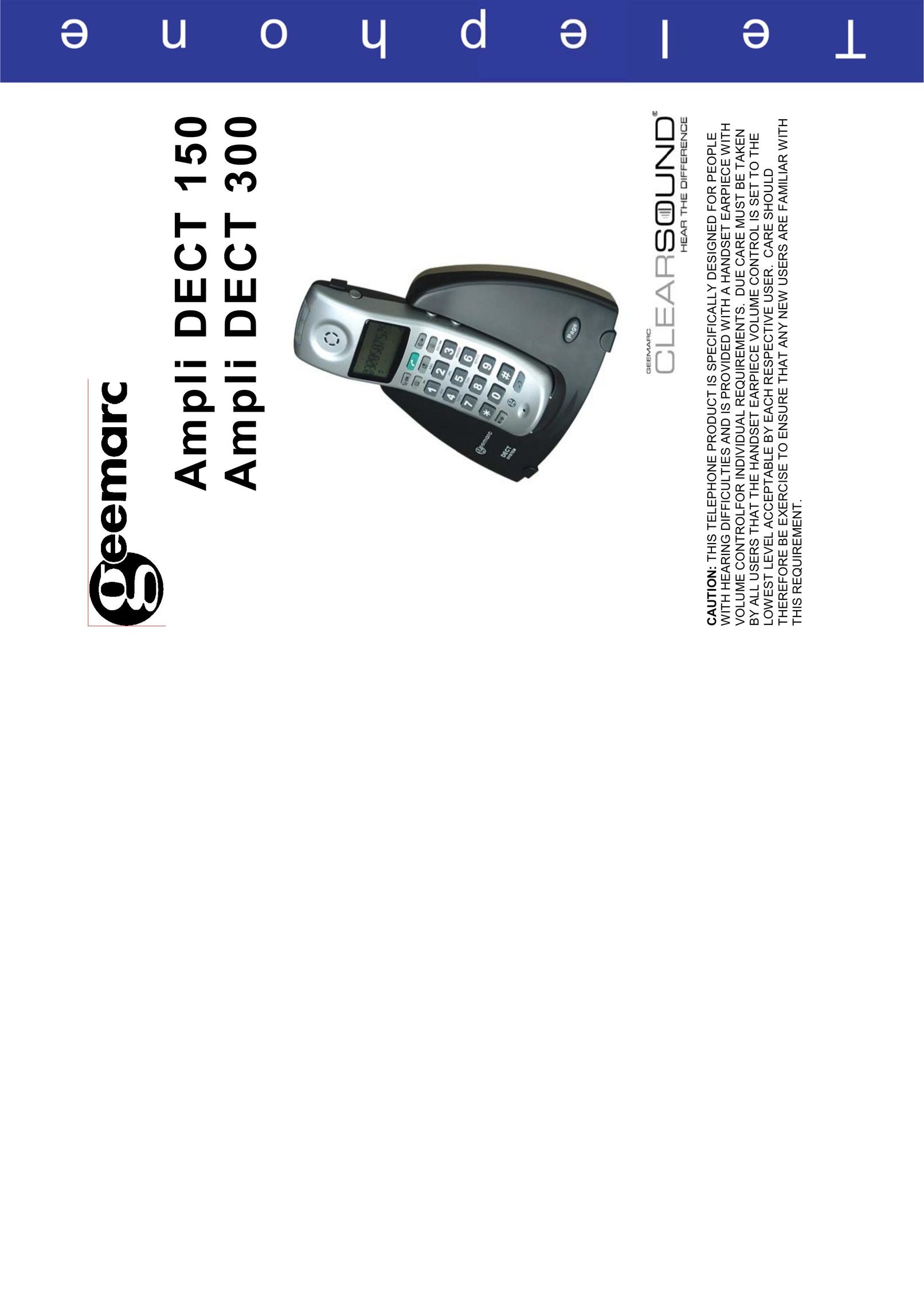Geemarc Dect 300 Cordless Telephone User Manual