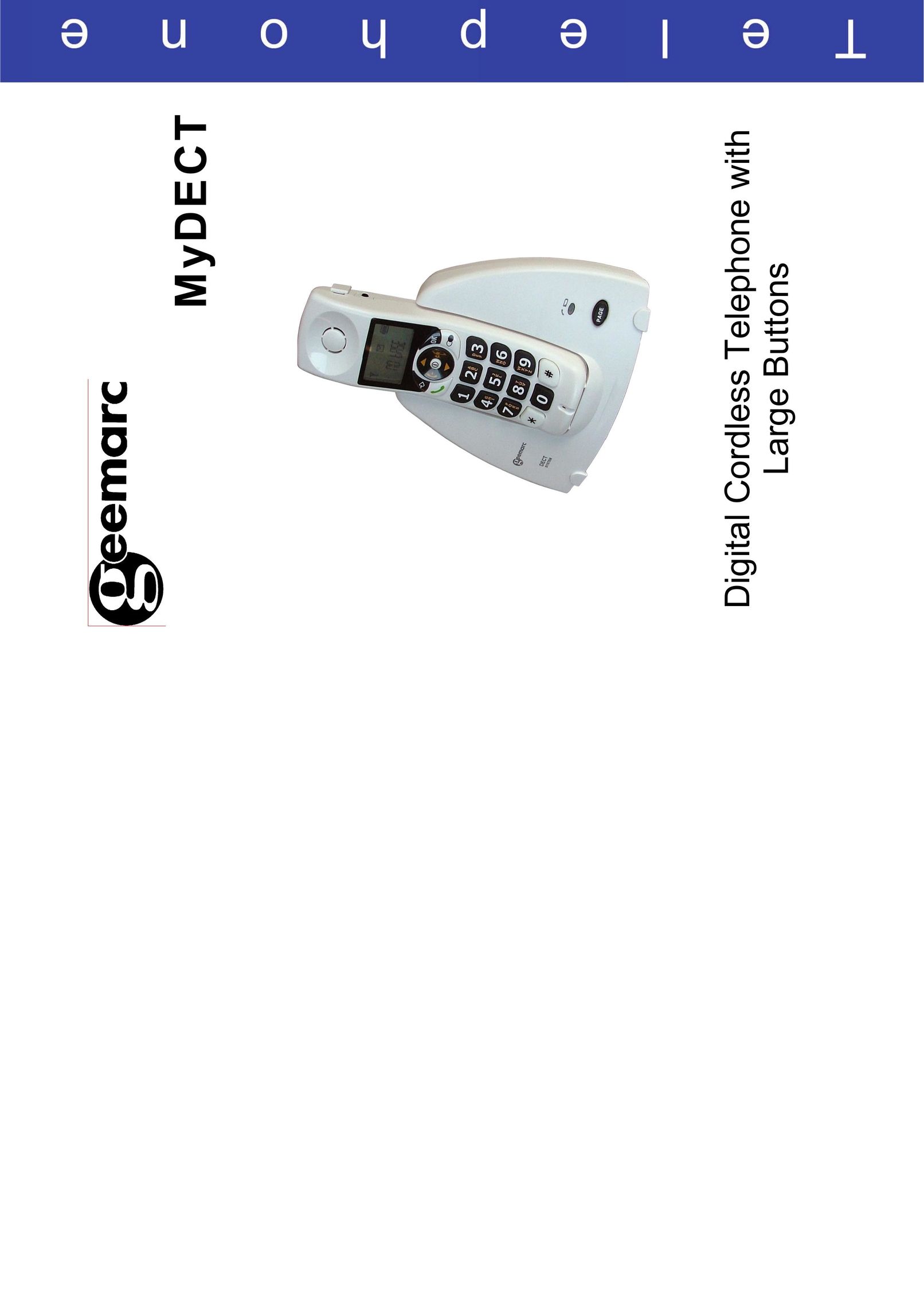 Geemarc MyDECT Cordless Telephone User Manual