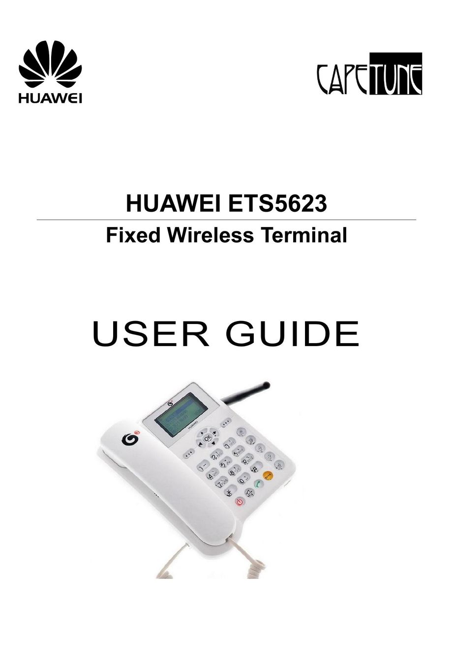 Huawei ETS5623 Cordless Telephone User Manual