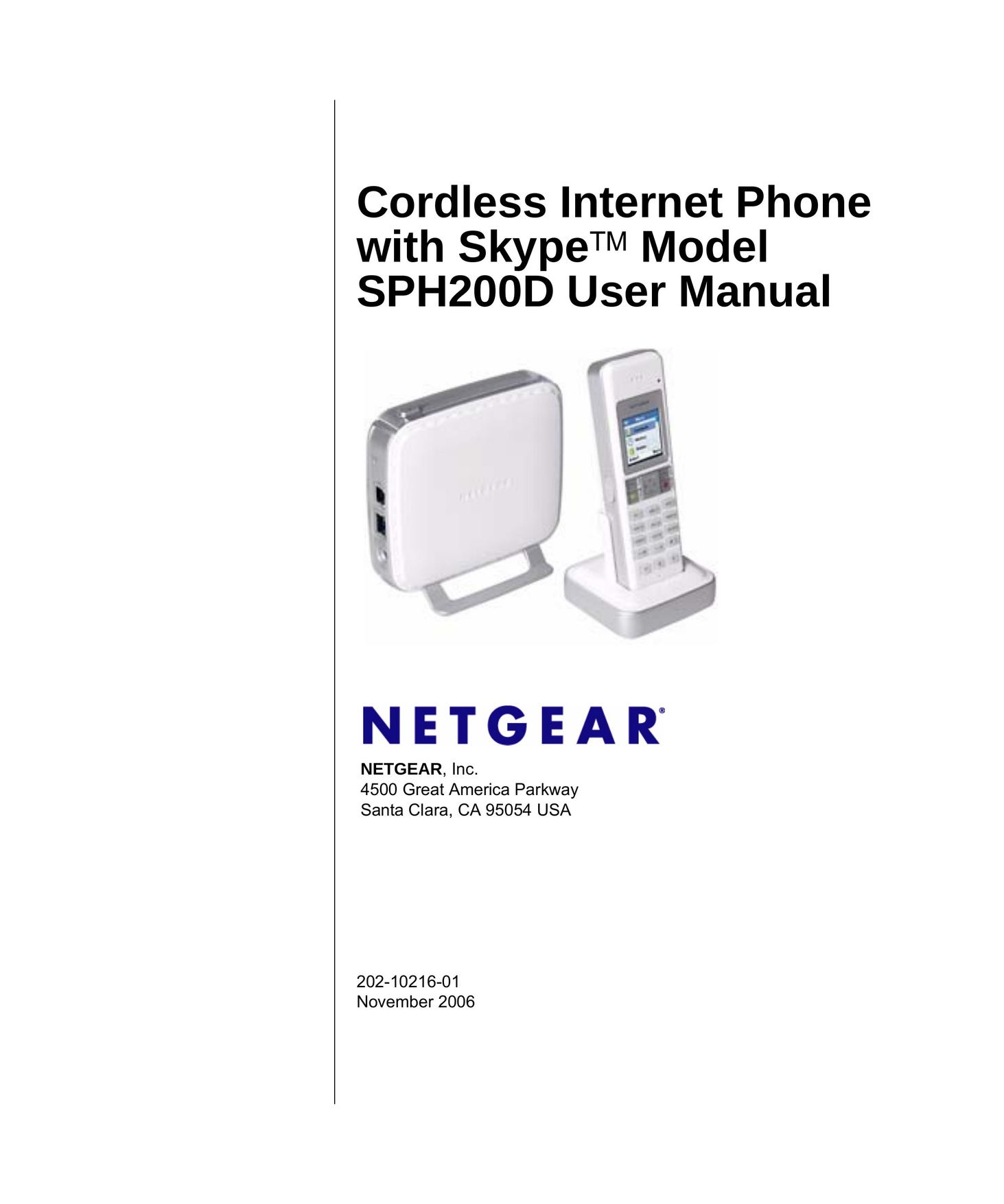 NETGEAR SPH200D Cordless Telephone User Manual