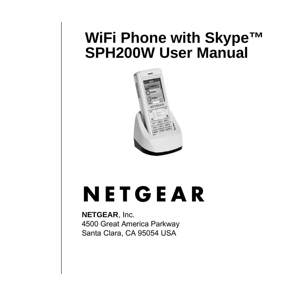 NETGEAR SPH200W Cordless Telephone User Manual