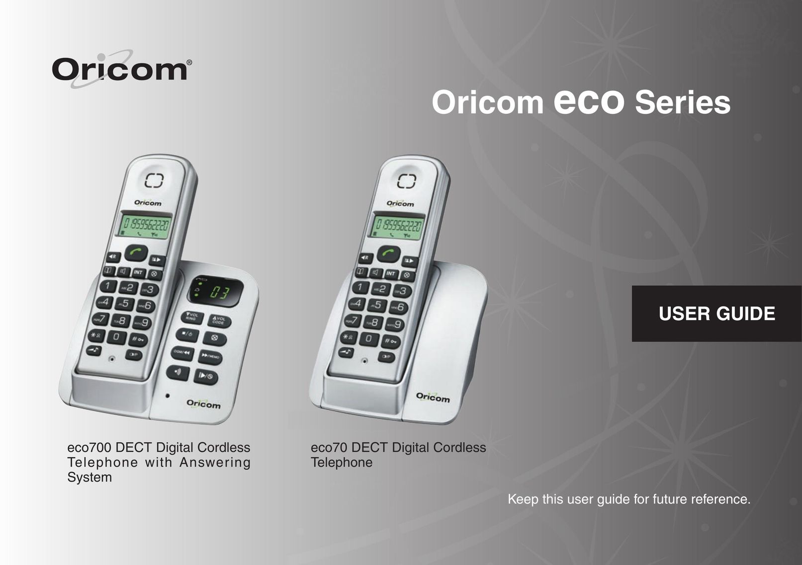 Oricom ECO70 Cordless Telephone User Manual