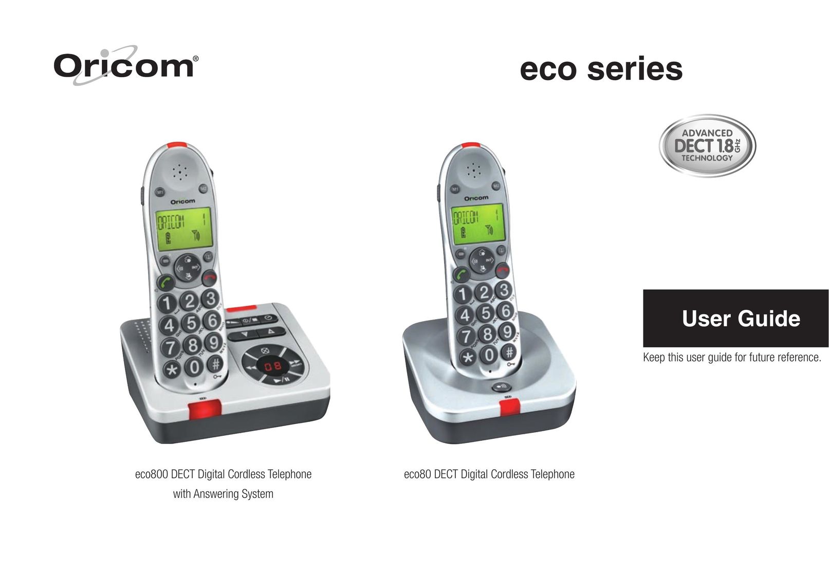 Oricom ECO800 Cordless Telephone User Manual